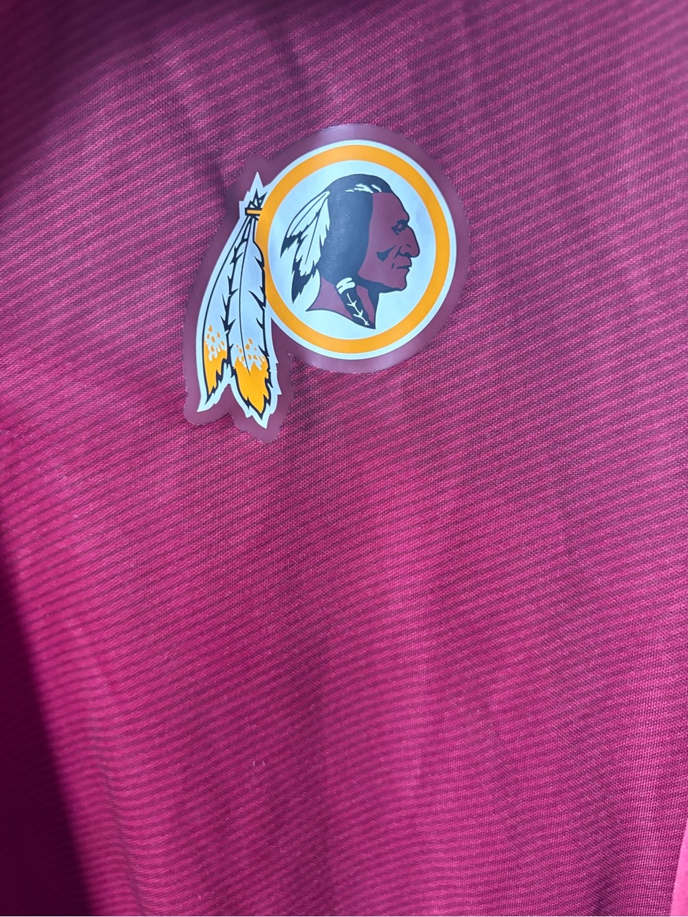 NFL Washington Redskins Men’s Maroon Polo with Team Patch - Picture 3 of 4